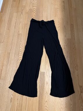 Kona Sol Black Wide-Leg Tie-Waist Pants